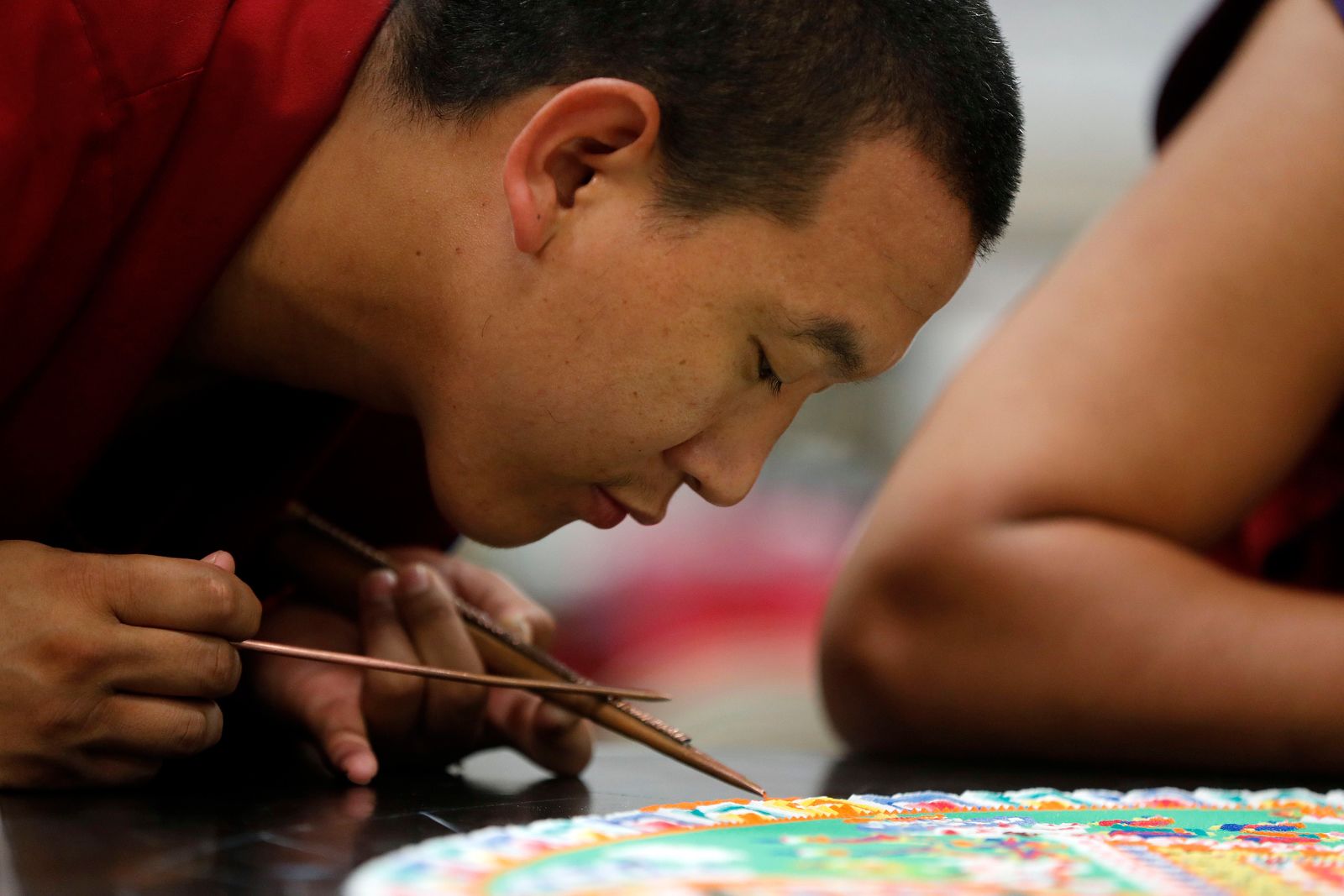 Painstakingly created, then swept away: Tibetan monks' sand mandala at Lily Dale
